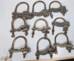 9QTY-BURNDY Mechanical Grounding Connector Copper Alloy 1-1/4"-2" Pipe GAR3903BU. Fixed Price $325.00.