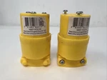 (qty. 2) Pass & Seymour 4867YCC10 Yellow 15A Commercial Grade Plug. Fixed Price $14.00.