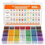 300PCS Car Assortment Kit, 160 Mini + 90 Standard 50 Micro Blade Fuses. Fixed Price $11.99.