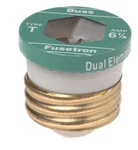 Bussmann T-6-1/4 6-1/4A Time-delay Dual-elem Edison Base Plug Fuse 125V- 1EA. Fixed Price $35.22.
