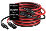 100FT Black + Red 10AWG Solar Panel Extension Cable Flexible Wire Connectors. Fixed Price $79.99.