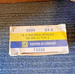 Square D 9999 SX-6 1 No Electrical Interlock For 0-7 Size Type 73330. Fixed Price $30.00.