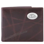 Zep Pro Ole Miss Rebels Wrinkle Leather Bifold Wallet Tin Gift Box. Fixed Price $52.00.