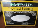 Emerald P100-TW Recessed Lighting Fixture 75W / 120V White New Can & Trim. Fixed Price $15.99.