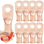 Nekiex 10PC 2AWG 5/16" Copper Battery Cable Crimp Lugs. Fixed Price $20.00.