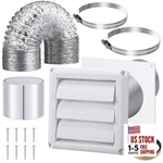 Dryer Vent Kit 4 Inch Ducting Tube Hose Connector Wall Silver. Fixed Price $38.87.