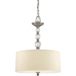 Quoizel 17" Pendant 3 Light Fixture Brushed Nickel QF1642CBN. Fixed Price $95.99.