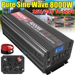 Pure Sine Wave Inverter 4000W 6000W 8000W 12V 24V - 110V 120V Solar Off Grid Lcd. Fixed Price $95.99.