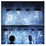 8 Pack Mason Jar Lights, 20 Led Solar Pure White Fairy String Lids Insert. Fixed Price $36.99.