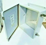 14"X12"X6" Type 4X6P Fiberglass Electrical Enclosure, Robroy J1412HPI. Fixed Price $85.00.