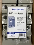 Superflex 1GB550 1-GANG Outlet Box 1/2" 5-HOLE Gray. Fixed Price $7.99.