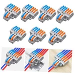 Cesfonjer 2-IN-6-OUT Lever Terminal Block Kit, Fast Splicing Wire SET2. Fixed Price $19.89.