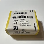 Bussmann GDC-500MA Mamp Glass Timedelay Lo Breaking Cap. Cartridge 100/PK. Fixed Price $220.00.