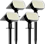 Solar Spot Lights Outdoor - 74 Led 3 Lighting Modes Waterproof 4PK. Fixed Price $34.99.