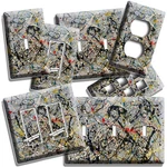 Jackson Pollock Inspired Abstract Light Switch Outlet Wall Plate Room Art Decor. Fixed Price $26.99.