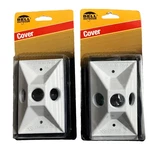 (2) Bell Outdoor 5189-6 White Rectangular Lampholder Cover Three 1/2" Outlets. Fixed Price $14.99.