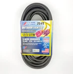 25 Ft 12 Gauge Black Extension Cord Lighted Outlet Sjtw Made In Usa Heavy Duty. Fixed Price $34.50.