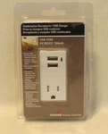 New, Cooper Wiring Devices, Combination Receptacle Usb Charger Model TR7740W-W. Fixed Price $11.85.