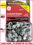 G.e. New 40 Ct Insluated Wall Staples Case Lot Overstock Wholesale/ 24 Units. Fixed Price $24.50.
